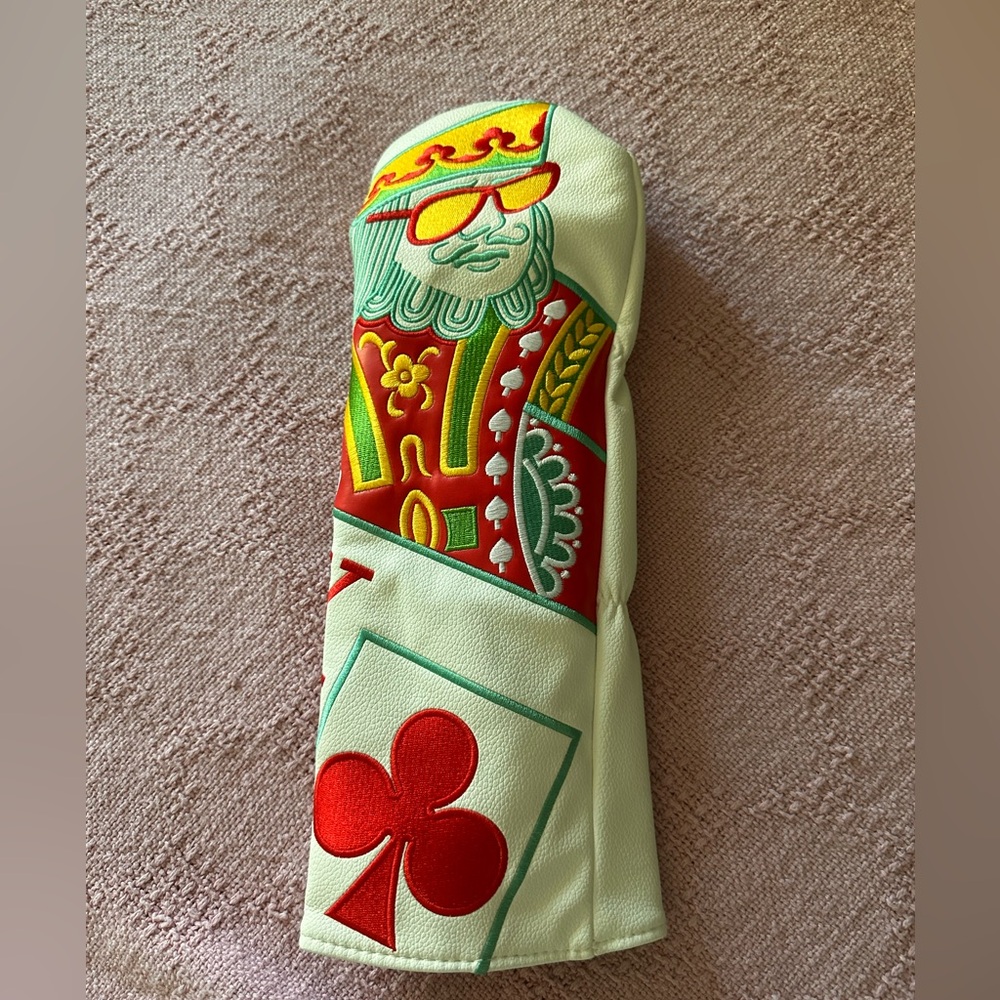 King of Clubs Themed Golf Headcover/ Skull putter cover bundle